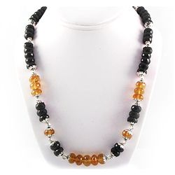 742ctw Black Onyx & Citrine Gemstone Silver Sets