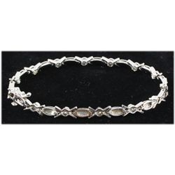 Genuine 1.40 ctw Diamond Bracelet 14kt W/G 9.40g