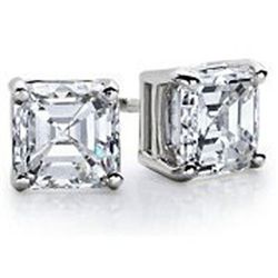 0.66 ctw Princess cut Diamond Stud Earrings I-J, SI2