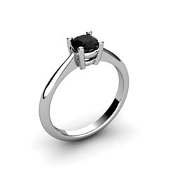 Black Diamond 0.50ctw Ring 14kt White Gold