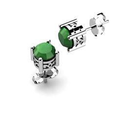 Emerald 0.96ctw Earring 14kt White Gold