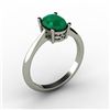 Image 1 : Emerald 1.26 ctw Ring 14kt White Gold