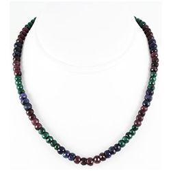 208.41ct Natural Multi-Color Rondelles Necklace