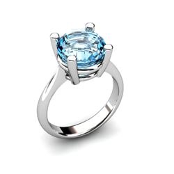 Aqua Marine 3.50ctw Ring 14kt White Gold