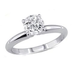 0.90 ct Round cut Diamond Solitaire Ring, G-H, VVS