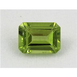 12.92ctw Emerald Cut Peridot Natural Gemstone, 8x6mm