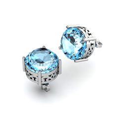 Topaz 5.753ctw Earring 14kt White Gold