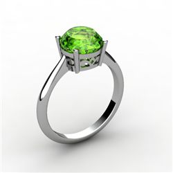 Peridot 2.00 ctw Ring14kt White Gold