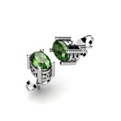 Tourmaline 1.00ctw Earring 14kt White Gold