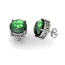Emerald 6.10ctw Earring 14kt White Gold
