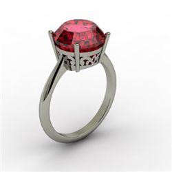 Garnet 5.75 ctw Ring14kt White Gold