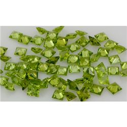 10.08 ctw Princess Cut Peridot Natural Gemstone, 6x6mm