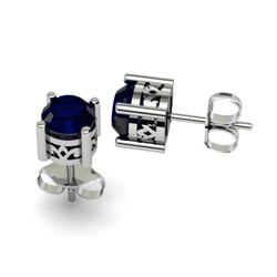 Sapphire 2.10ctw Earring 14kt White Gold