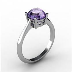 Tanzanite 1.55 ctw Ring 14kt White Gold