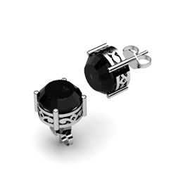 Black Diamond 2.50ctw Earring 14kt White Gold