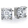 Image 1 : 0.66 ctw Princess cut Diamond Stud Earrings I-J, SI2