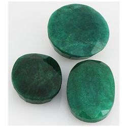 Emerald 296.5ct Loose Gemstone Mix Sizes Oval Round Cut