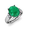 Image 1 : Emerald 5.00 ctw & Diamond Ring 14kt White Gold