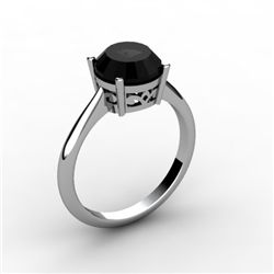 Black Diamond 2.00 ctw Ring 14kt White Gold