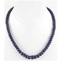 308.94ctw Natural Sapphire Rondelles Necklace
