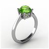 Image 1 : Peridot 1.25 ctw Ring 14kt White Gold