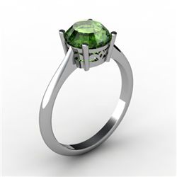 Tourmaline 1.55 ctw Ring 14kt White Gold