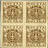 Image 1 : 1919 Poland 3f Eagle Imperf 4 Block Variety (STM-0464)