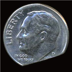 19??D Roosevelt Dime Clip Error Gem Uncirculated (COI-5113)