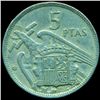 Image 2 : 1961 Spain 5p XF/VF RARE DDR Error (COI-10317)