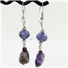 Image 3 : Amethyst & Crystal Necklace Earring Set (JEW-3445)