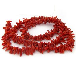 60ct Red Coral Freeform Strand (JEW-4062A)