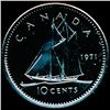 Image 2 : 1971 Canada 10c MS67 DCAM NC ERROR (COI-10281)