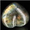 Image 1 : 70.83ct Gem Grade Labradorite Peacock Colors Heart (GEM-39161)