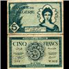 Image 1 : 1942 Algeria 5 Franc Note Circulated (CUR-07064)