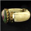 Image 2 : 720ct Bone & Ruby Zosite Bangle Bracelet (JEW-3854)