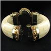 Image 3 : 720ct Bone & Ruby Zosite Bangle Bracelet (JEW-3854)