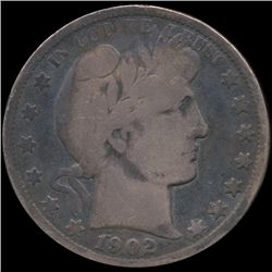 1902O Barber 50c Better Circulated (COI-8775)
