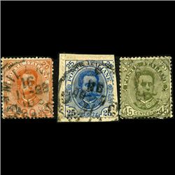 1891 RARE Italy 20c/25c/45c Stamps 3pcs (STM-1241)