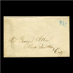 1840s Stampless Cover SCARCE (STM-2030)