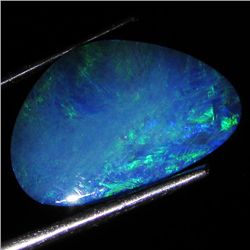 3.8ct Australian Black Opal Doublet Full Fire (GEM-36255)