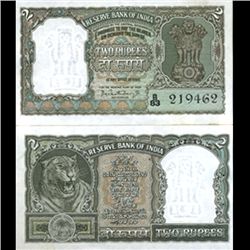 1962 India 2R Crisp Uncirculated Olive Variety (CUR-06197)