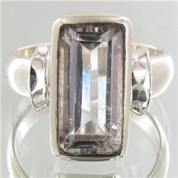 34.85twc Natural Aquamarine Sterling Ring (JEW-4130A)