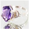 Image 2 : 26.7twc Natural Amethyst Sterling Ring (JEW-4005)