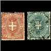 Image 1 : 1891 RARE Italy 2c/5c Stamp Pair (STM-1248)