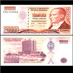 1988 Turkey 20000 Lira Note Crisp Unc (CUR-06709)