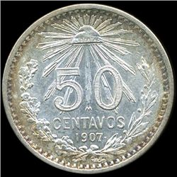 1907 Mexico 50c AU+ (COI-10069)