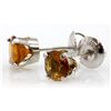 Image 2 : Genuine 4.50 ctw Orange Sapphire Stud Earring 14k 1.1g