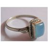 Image 1 : Natural 9.35 ctw Semi-Precious Square Ring .925 Sterlin