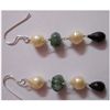 Image 1 : Natural 25.10 ctw Pearl/Sapphire/Semi Precious Earring