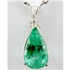 Image 2 : Genuine 11.18 ctw Ruby Light Diamond Necklace 14k